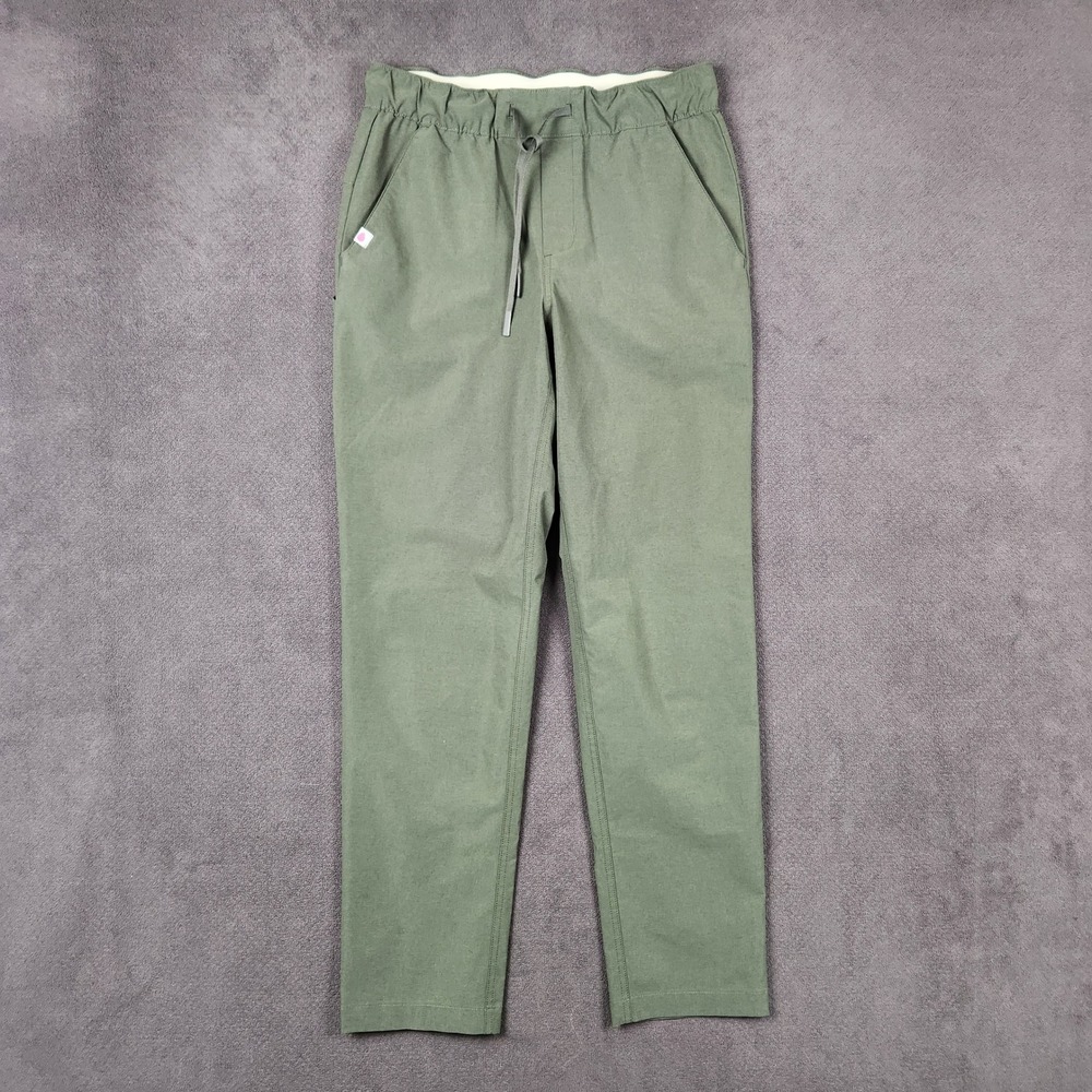 Stio Vallis Pant Womens 0R Olive Green Elastic Waist Tapered Leg Outdoor Hiking